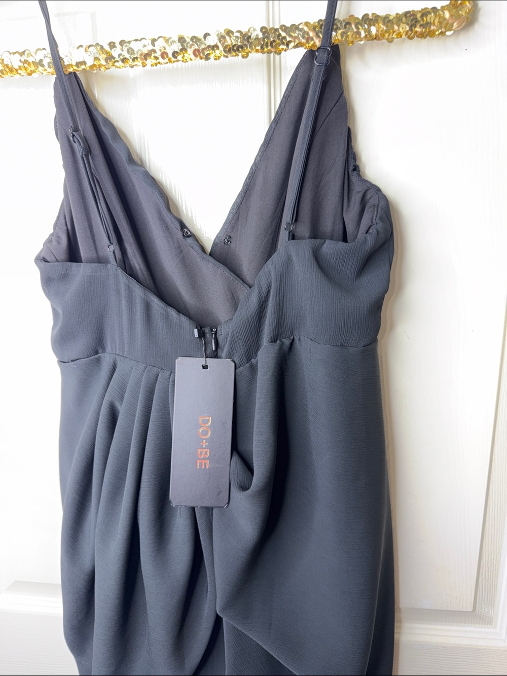 DO+BE Black High-Low Draped Wrap Skirt - Picture 5 of 6